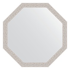 Зеркало в багетной раме Evoform мозаика хром 46 мм 63x63 см