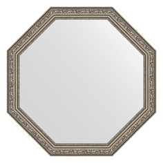 Зеркало в багетной раме Evoform виньетка состаренное серебро 56 мм 65x65 см