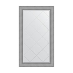 Зеркало с гравировкой в багетной раме Evoform серебряная кольчуга 88 мм 77x132см