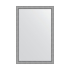 Зеркало с фацетом в багетной раме Evoform серебряная кольчуга 88 мм 117x177 см