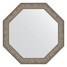 Зеркало в багетной раме Evoform виньетка состаренное серебро 56 мм 55x55 см