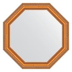 Зеркало в багетной раме Evoform золотые бусы на бронзе 60 мм 56x56 см