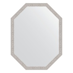 Зеркало в багетной раме Evoform волна алюминий 46 мм 68x88 см