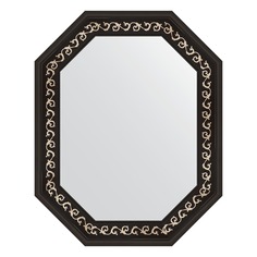 Зеркало в багетной раме Evoform черный ардеко 81 мм 59x74 см