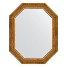 Зеркало в багетной раме Evoform состаренная бронза с плетением 70 мм 58x73 см