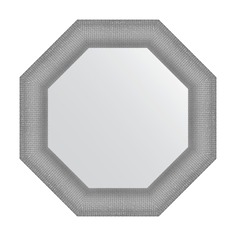Зеркало в багетной раме Evoform серебряная кольчуга 88 мм 61x61 см