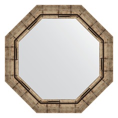 Зеркало в багетной раме Evoform серебряный бамбук 73 мм 58x58 см