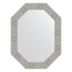 Зеркало в багетной раме Evoform волна хром 90 мм 66x86 см