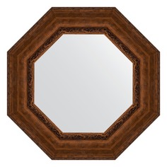 Зеркало в багетной раме Evoform состаренная бронза с орнаментом 120 мм 67x67 см