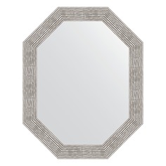 Зеркало в багетной раме Evoform волна хром 90 мм 76x96 см