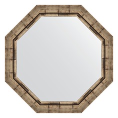 Зеркало в багетной раме Evoform серебряный бамбук 73 мм 68x68 см