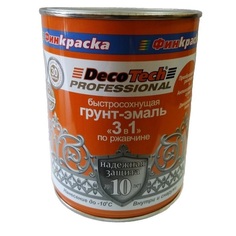 Грунт-эмаль Decotech 3в1 серая под ral7004 0.9кг