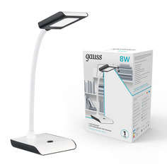 Светильник настольный Gauss GTL101 8W 550lm 4000K 220-240V белый c черным LED