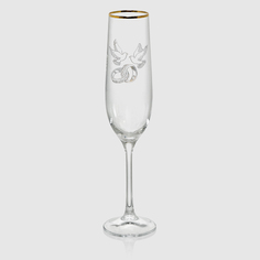 Набор бокалов для шампанского Bohemia Crystall Виола 190мл 2шт прозрачный