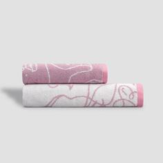 Полотенце Kids by Togas Кэрри белое с розовым 50х100 см