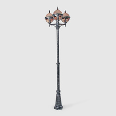 Садово-парковый светильник Amber Lamp серебряный с чёрным (9123В)