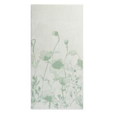 Махровое полотенце Cleanelly Luce verde белое с зеленым 70х140 см