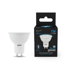 Лампа светодиодная Gauss MR16 7W 630LM 6500K GU10