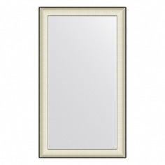Зеркало в багетной раме Evoform белая кожа с хромом 78 мм 68х118 см