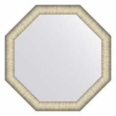 Зеркало в багетной раме Evoform брашированное серебро 59 мм 65х65 см