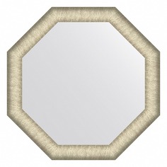 Зеркало в багетной раме Evoform брашированное серебро 59 мм 60х60 см