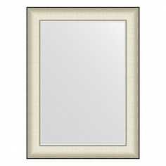 Зеркало в багетной раме Evoform белая кожа с хромом 78 мм 58х78 см