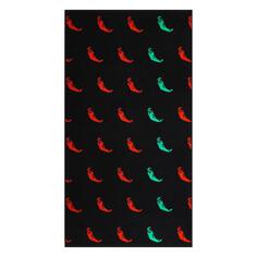 Детское полотенце Cleanelly Basic Red Pepper чёрное с красным 70х130 см