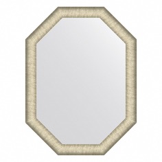 Зеркало в багетной раме Evoform брашированное серебро 59 мм 60х80 см