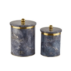 Набор контейнеров для хранения VipAhmet 2 предмета серый мрамор