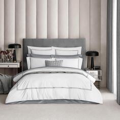 Комплект постельного белья Togas Сигман белый с серым Двуспальный евро