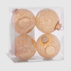 Набор елочных игрушек Unique Treasures 4 шт шампань