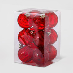 Набор елочных игрушек Unique Treasures A577RD красные, 12 шт