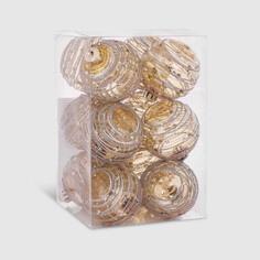 Набор елочных игрушек Unique Treasures 60RS8NS-A2303CH 12 шт золото