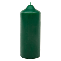 Свеча бочонок Антей-Кэндл классик 15х5 см зеленая