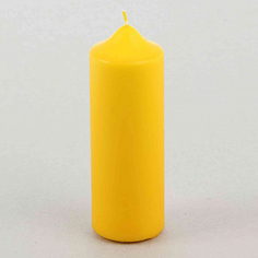 Свеча бочонок Антей-Кэндл классик 15х5 см желтая