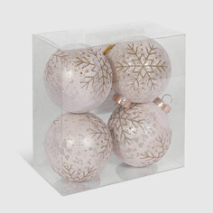 Набор елочных игрушек Unique Treasures AL804AB-A2744CP 4 шт шампань