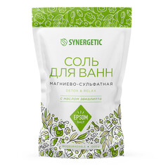 Соль для ванн магниево-сульфатная с маслом эвкалипта Synergetic 1 кг