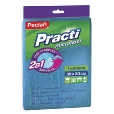 Салфетка для кухни Paclan Practi Microfiber 2в1 из микрофибры (30x30 см)