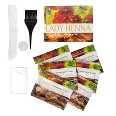 Краска для волос Lady Henna на основе хны Светло-коричневый, 6 х 10 г