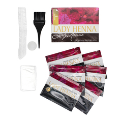 Краска для волос Lady Henna на основе хны Черный, 6 х 10 г