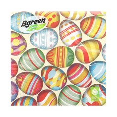 Салфетки бумажные Bulgaree green Пасха 3-х слойные 33х33 см 20 штук