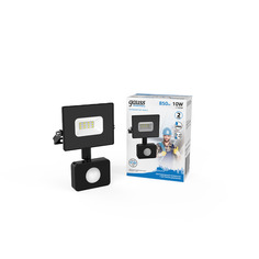 Прожектор светодиодный Gauss BASIC 10W 710lm IP65 6500К черный с датчиком движения 1/20