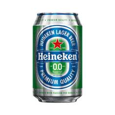 Пиво безалкогольное светлое фильтрованное "Heineken" 0.0 в банке 0.33 л