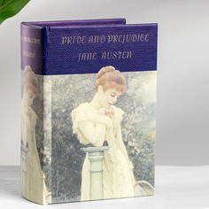 Шкатулка Glasar Pride and Prejudice в виде книги бежевая 14х6х20 см ГЛАСАР