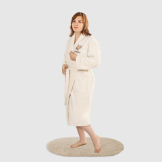 Халат женский Asil sauna Beige XXL махровый с воротником