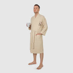 Халат мужской Asil Sauna Kimono Brown XXL вафельный