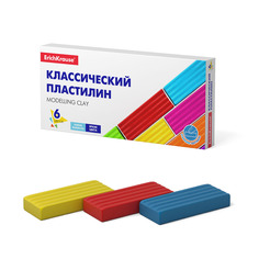 Классический пластилин Erich Krause Basic 6 цветов, 96 г
