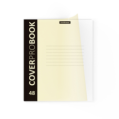 Тетрадь общая ученическая с пластиковой обложкой на скобе Erich Krause CoverProBook Pastel желтый в клетку А5+ 48 листов