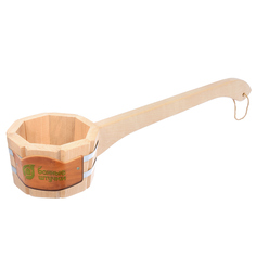 Ковш - черпак бондарный 0,6 л. с горизонтальной ручкой, липа, "Банные штучки"