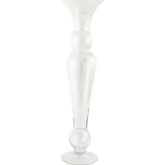 Ваза Glasar 18х18х70см прозрачная ГЛАСАР